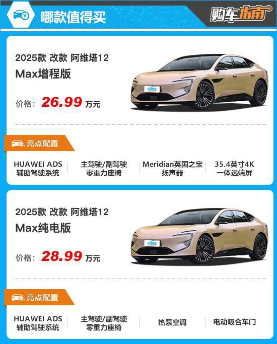 推荐Max版 新款阿维塔12购车指南