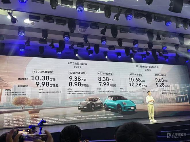 限时售7.98万起 2025款欧拉好猫/好猫GT木兰版上市 降价增配