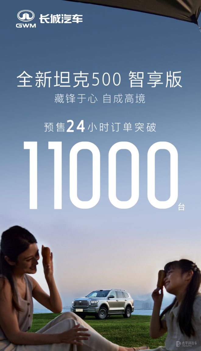 预售36万起！全新坦克500开售24小时狂揽万台订单