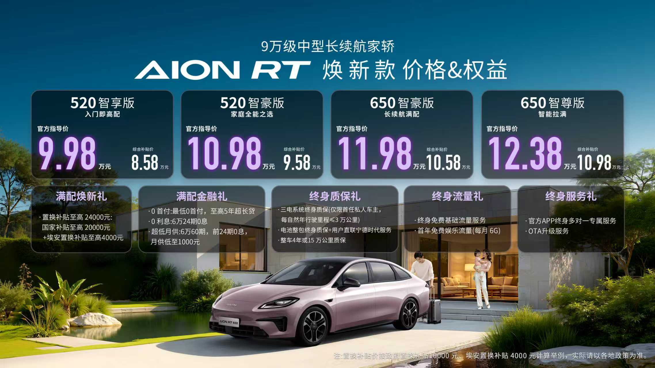 埃安AION RT上市9.98万起，650km续航+无图智驾杀疯了