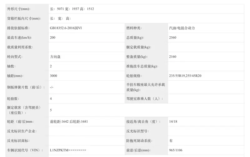 小鹏P7+增程版申报图 搭载1.5T增程器