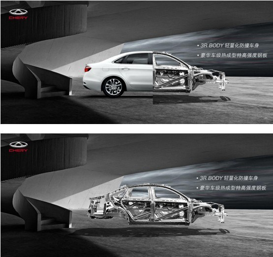 热成型钢车身结构示意图